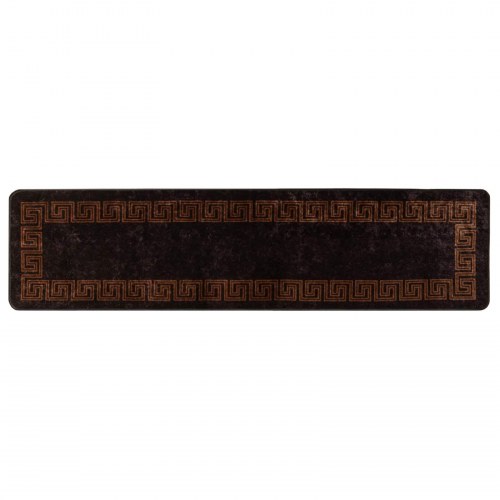 Løber tæppe MARSA - sort 50 × 200 cm, polyester med skridsikker PVC-bagside