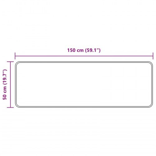 Løber tæppe MARSA - sort 50 × 150 cm, polyester med skridsikker PVC