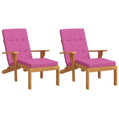 Hynder til dækstol - 2 stk. i oxfordstof, pink
