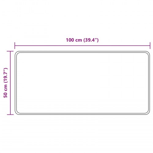 Løber tæppe Marsa - sort 50 × 100 cm, polyester med skridsikker PVC
