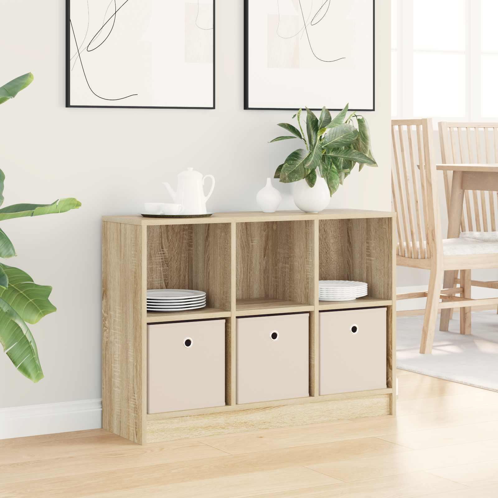 Sidebord med skuffe Sonoma eg 88,5 x 27,5 x 63,5 cm billede