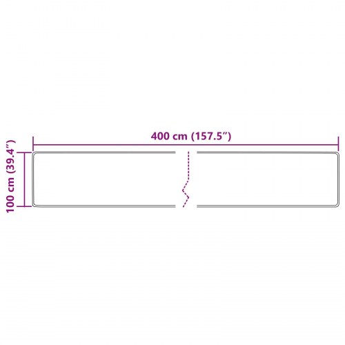 Løber tæppe MARSA - flerfarvet 100 × 400 cm, polyester med skridsikker PVC-bagside