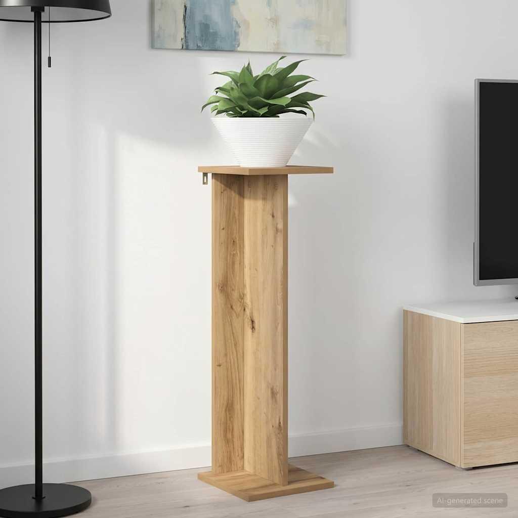 Planteholder i konstrueret træ - artisan eg, 25 × 25,5 × 80,5 cm