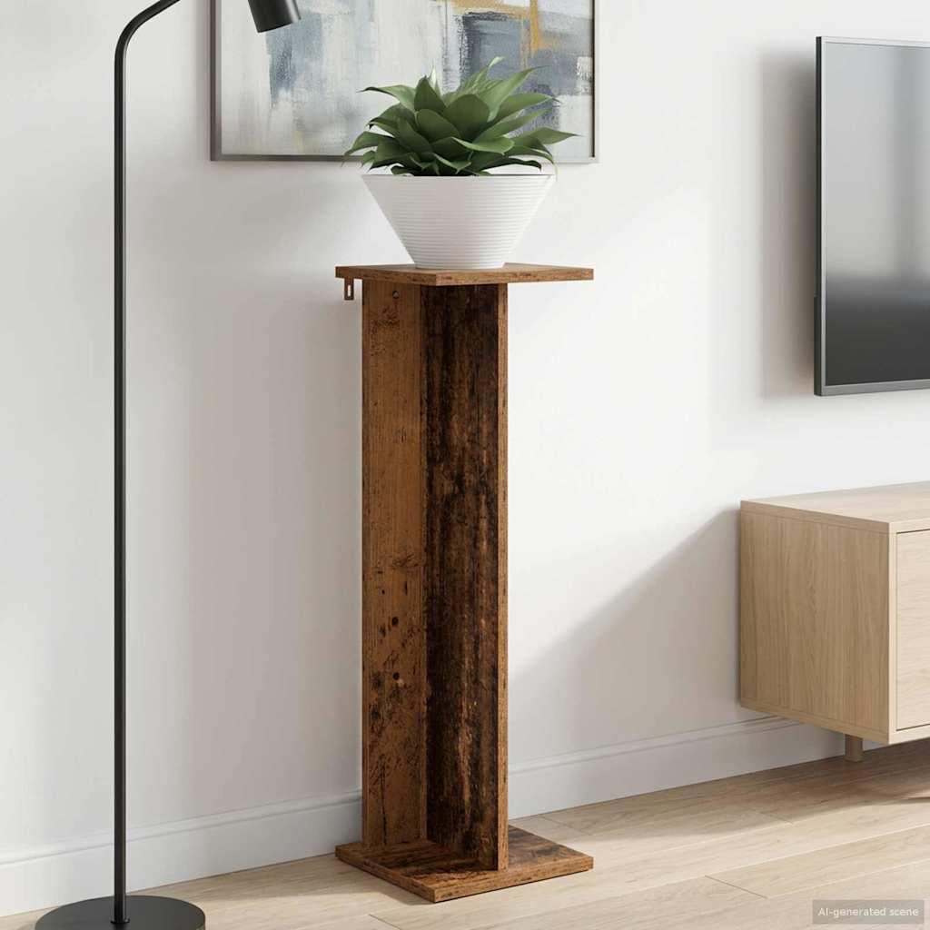 Planteholder i konstrueret træ - gammelt træ, 25 × 25,5 × 80,5 cm