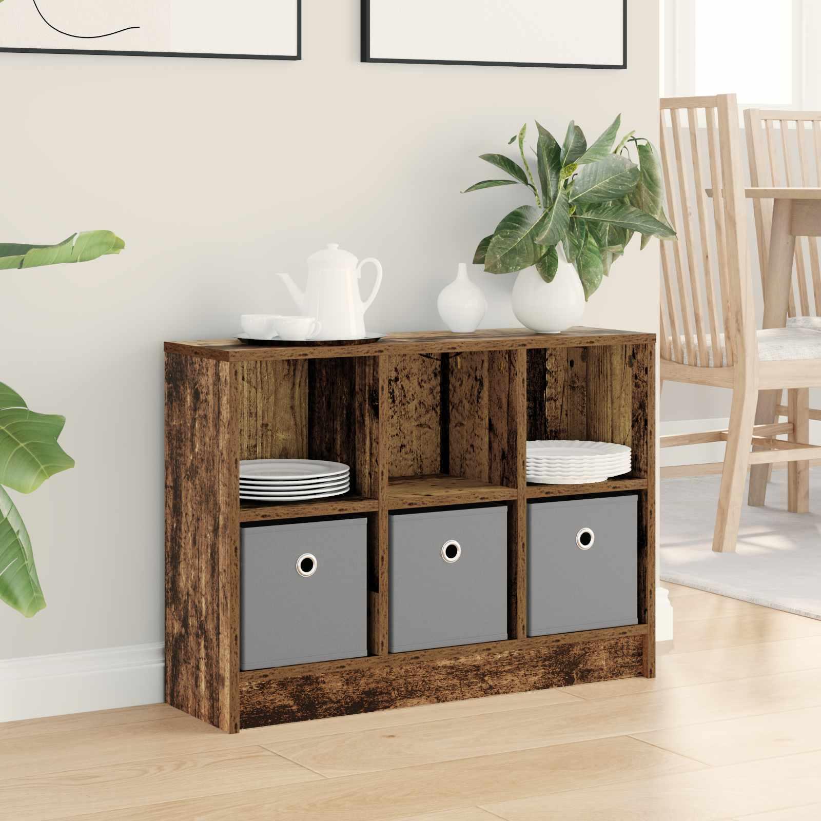 Sidebord med skuffe Gammelt træ 73,5 x 22,5 x 53,5 cm billede