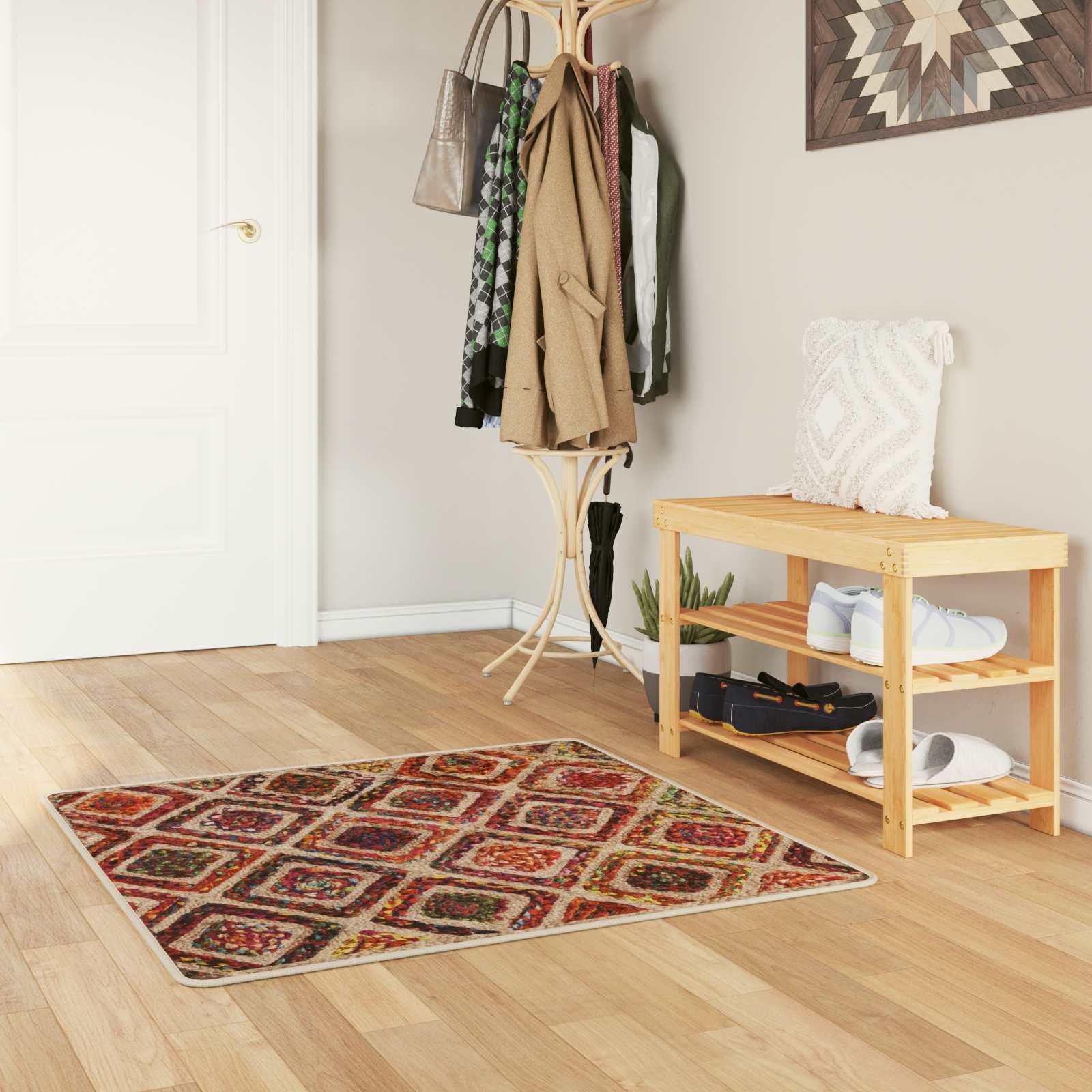 Tæppe Runner MARSA Flerfarvet 100 x 100 cm Polyester og PVC billede