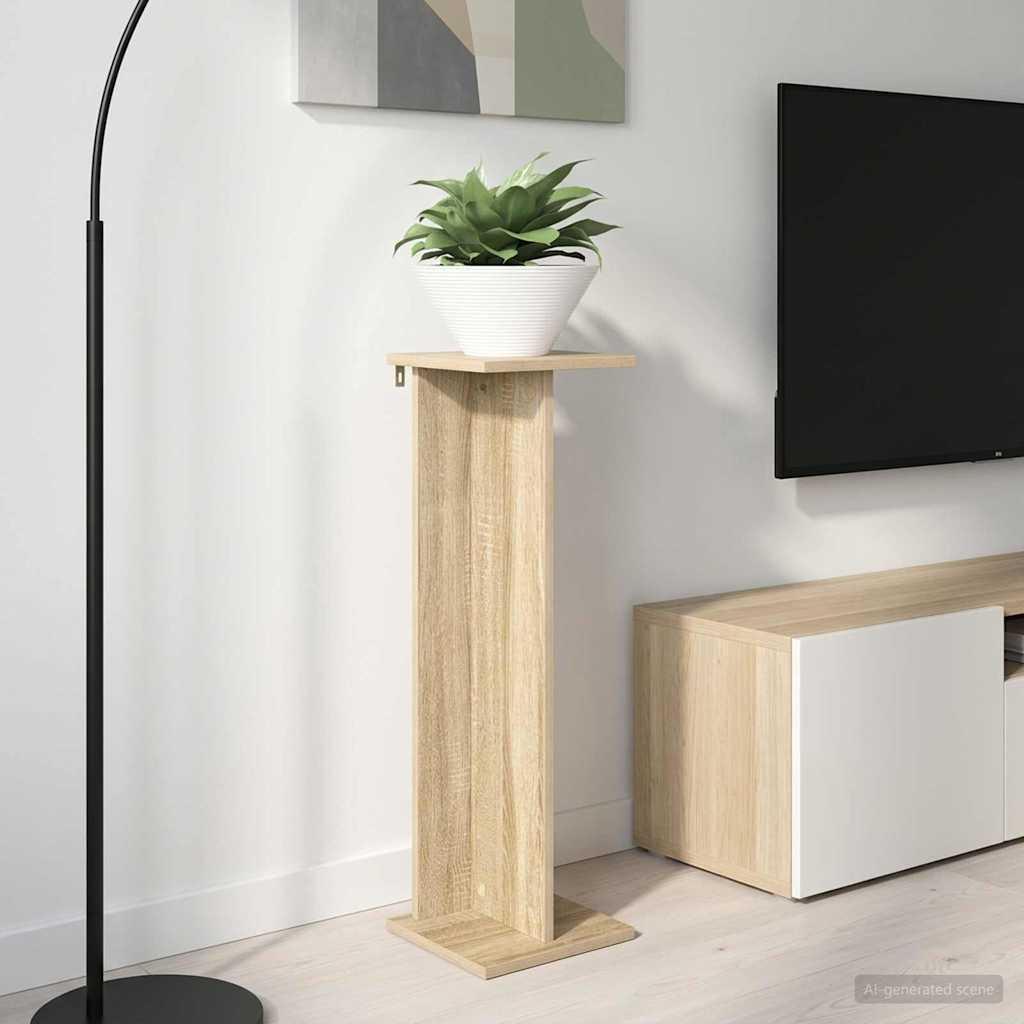 Planteholder i sonoma eg - konstrueret træ, 25 × 25,5 × 80,5 cm