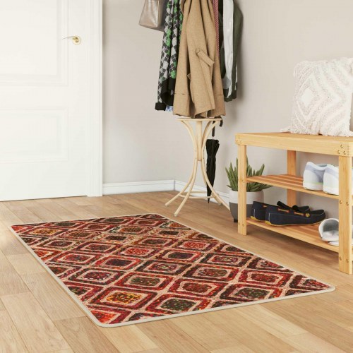 Løber-tæppe MARSA - flerfarvet 80 × 100 cm, polyester med skridsikker PVC-bagside