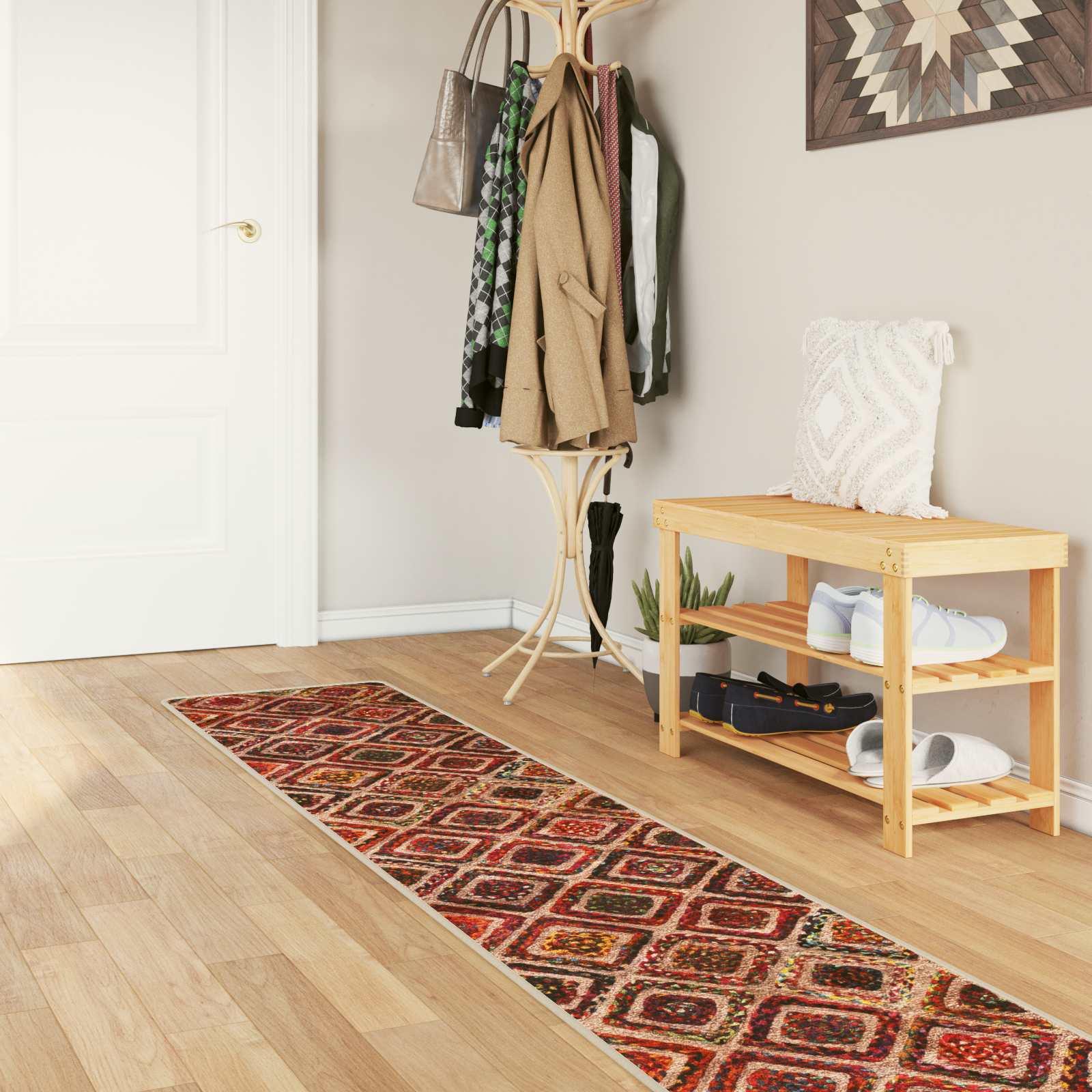 Tæppe Runner MARSA Flerfarvet 50 x 350 cm Polyester og PVC billede