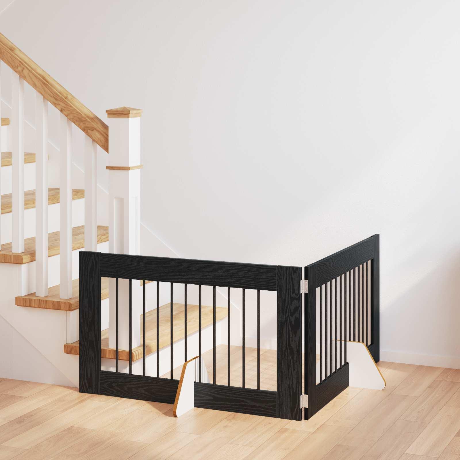 Hundehegn med stativer 2 stk Sort eg 100 x 60 cm billede