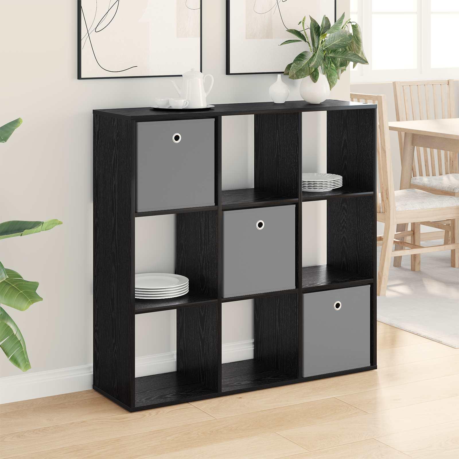 Sidebord med skuffe Sort eg 102 x 31 x 99,5 cm billede