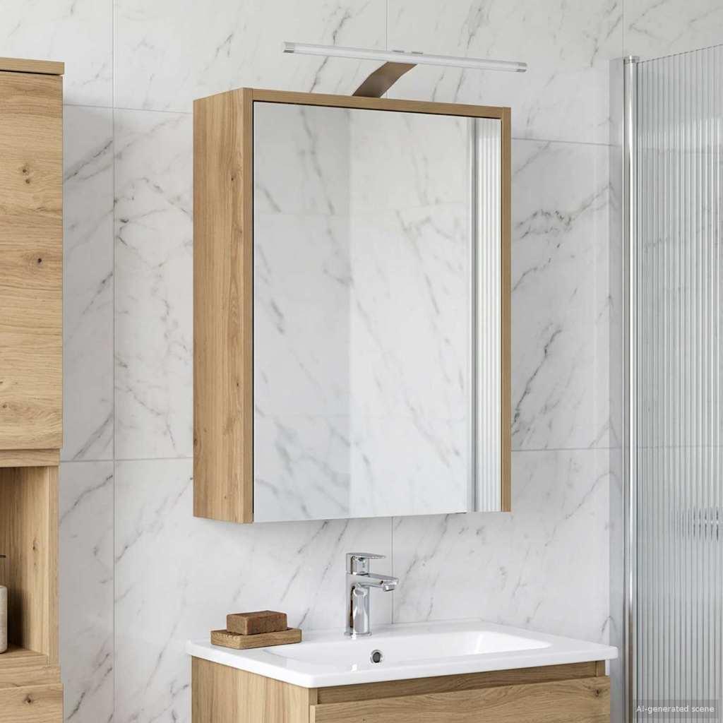 Badeværelsesspejlskab med hylde Artisan eg 43 x 16 x 62.5 cm billede