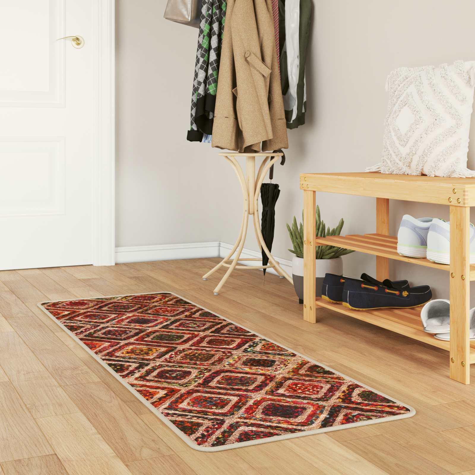 Tæppe Runner MARSA Flerfarvet 50 x 100 cm Polyester og PVC billede