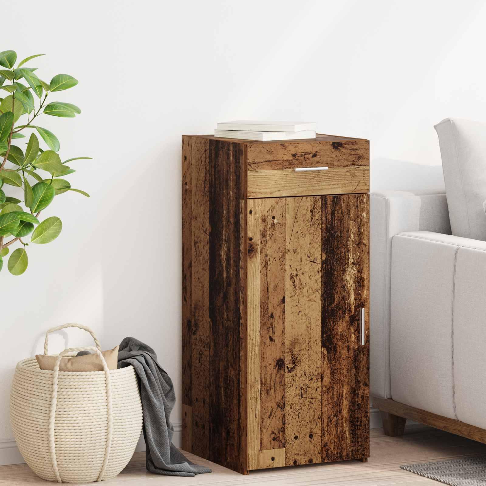 Opbevaringsskab Gammelt træ 40 x 42,5 x 93 cm Konstrueret træ billede
