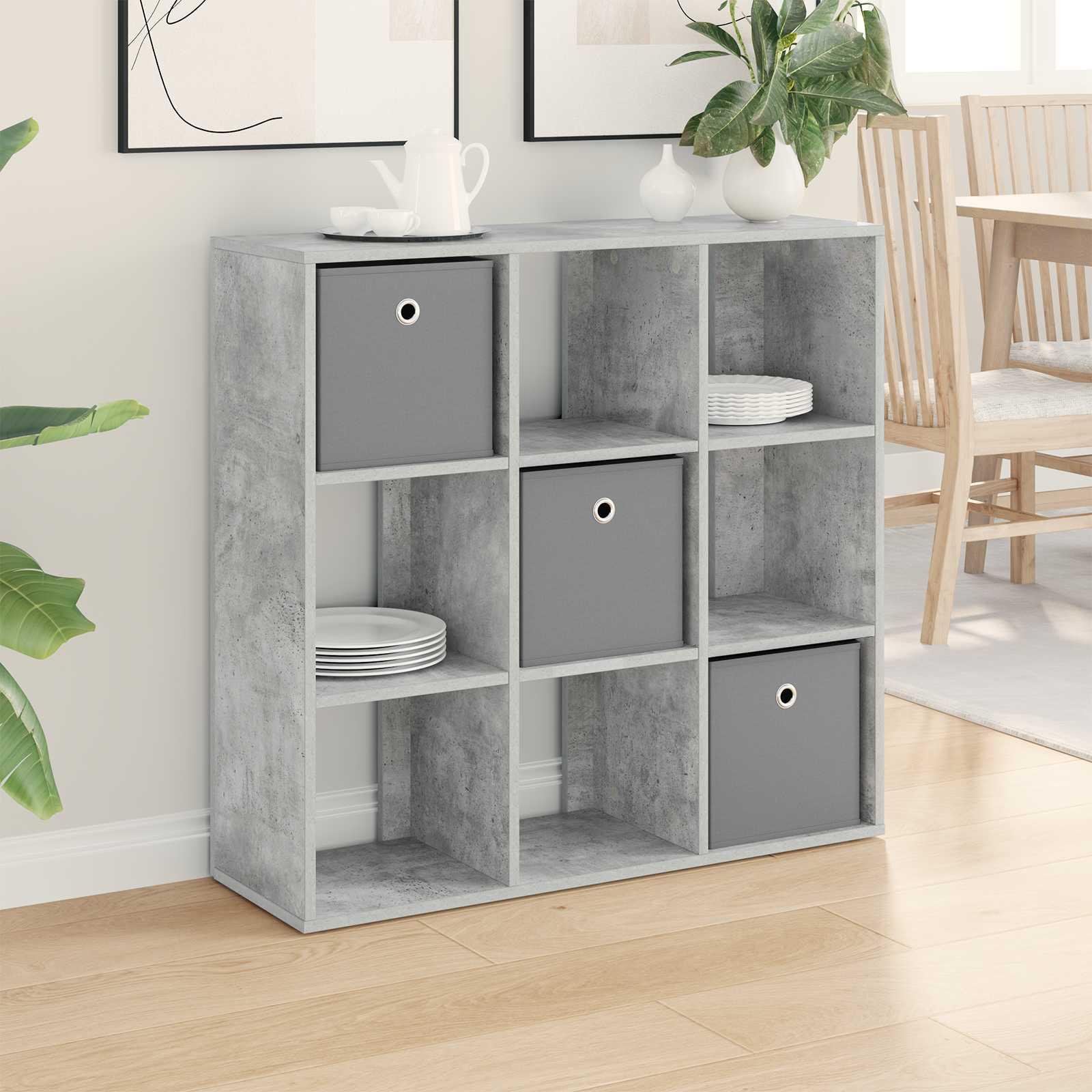 Sidebord med skuffe Beton Grå 88,5 x 29 x 84,5 cm billede