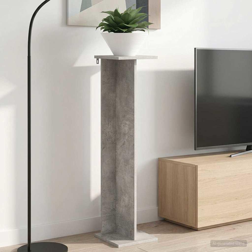 Planteholder i betongrå - konstrueret træ, 25 × 25,5 × 100,5 cm