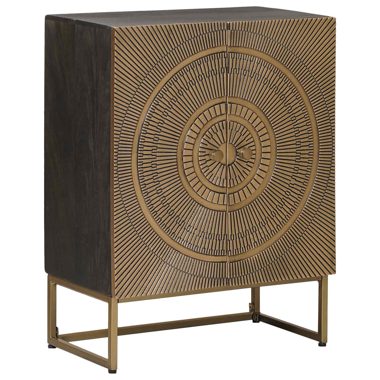 Sidebord Messing 53,5 x 30 x 70 cm billede