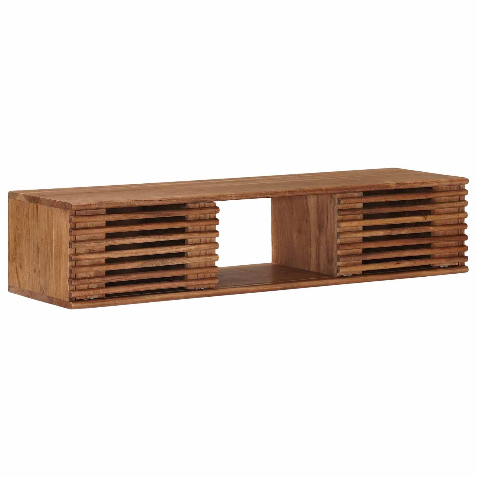TV-skab med opbevaring med dør Naturfarvet 105 x 30 x 22,5 cm billede