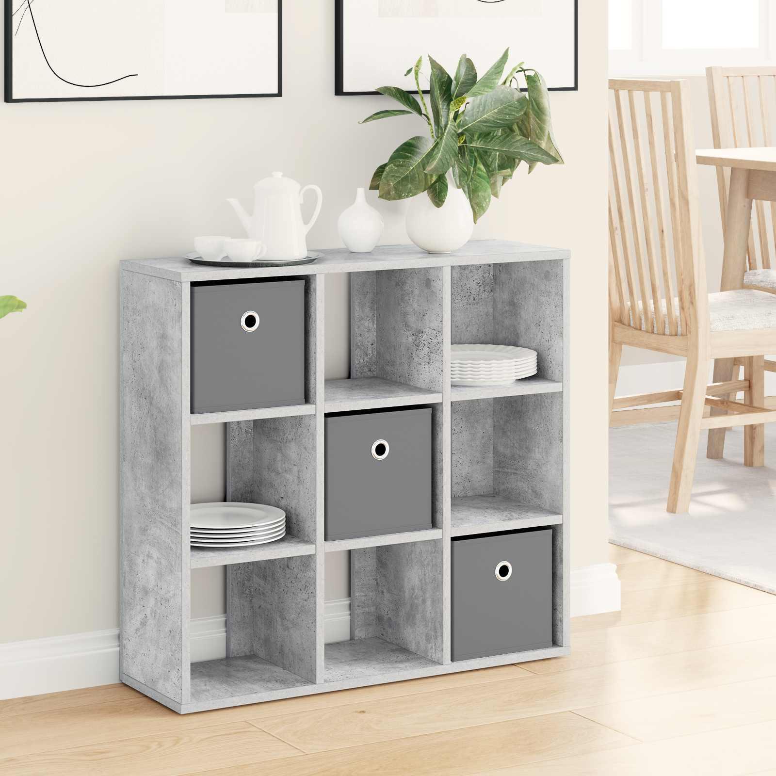 Sidebord med skuffe Beton Grå 73,5 x 24 x 69,5 cm billede