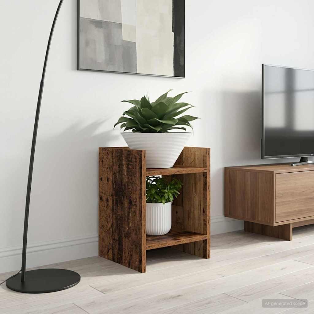 Planteholder i konstrueret træ - gammelt træ, 30 × 30 × 40 cm