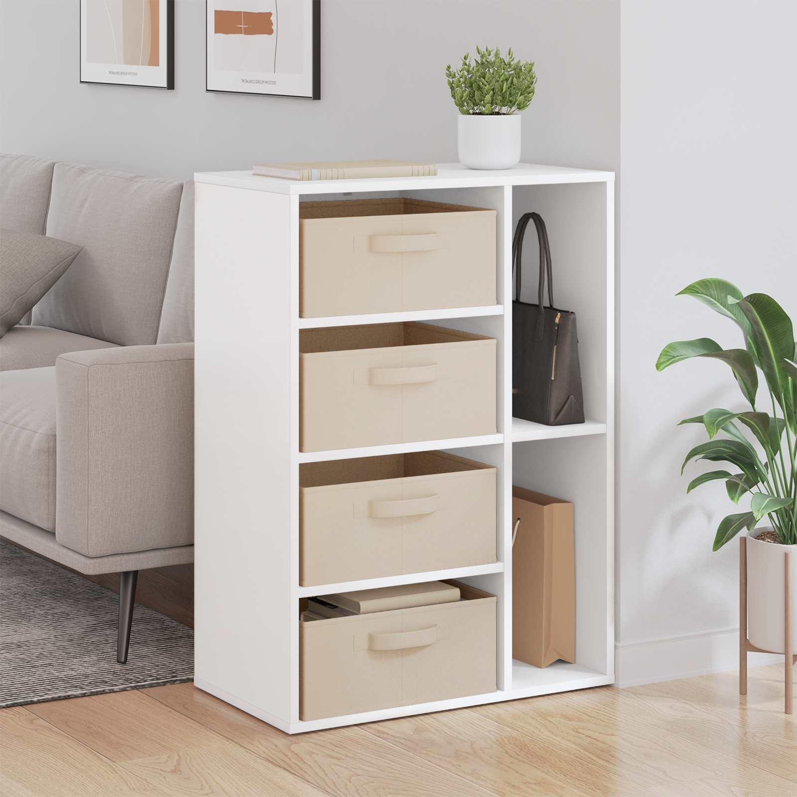 Sidebord med skuffe Hvid 60 x 33,5 x 84 cm billede