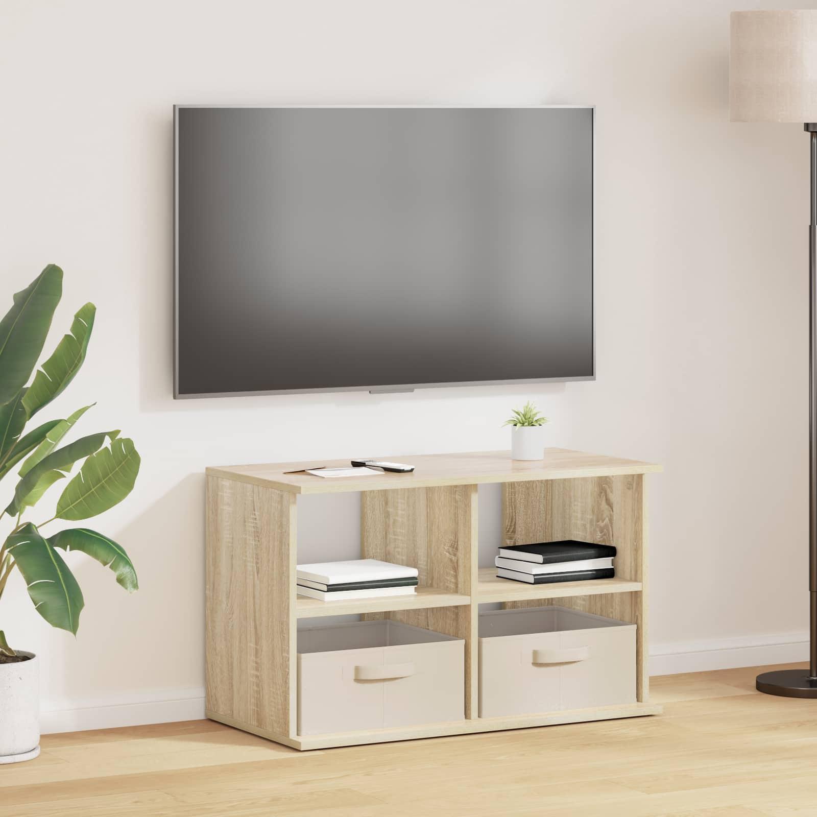 TV stand med skuffe Sonoma eg 79 x 40 x 48 cm billede