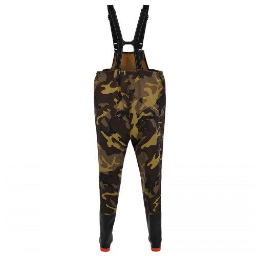 Brystvaders med støvler - PVC-belagt polyester, camouflage, str. 38