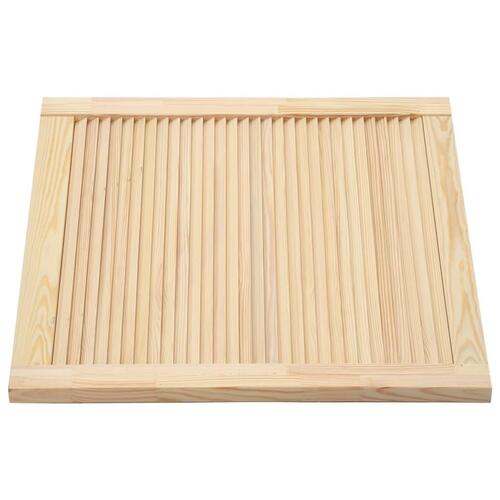 Skabslåge 39,5x39,4 cm lameldesign massivt fyrretræ