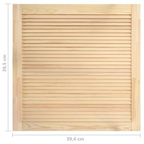 Skabslåge 39,5x39,4 cm lameldesign massivt fyrretræ