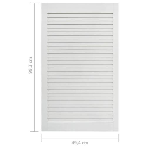 Skabslåger 2 stk. 99,3x49,4 cm lameldesign massivt fyr hvid