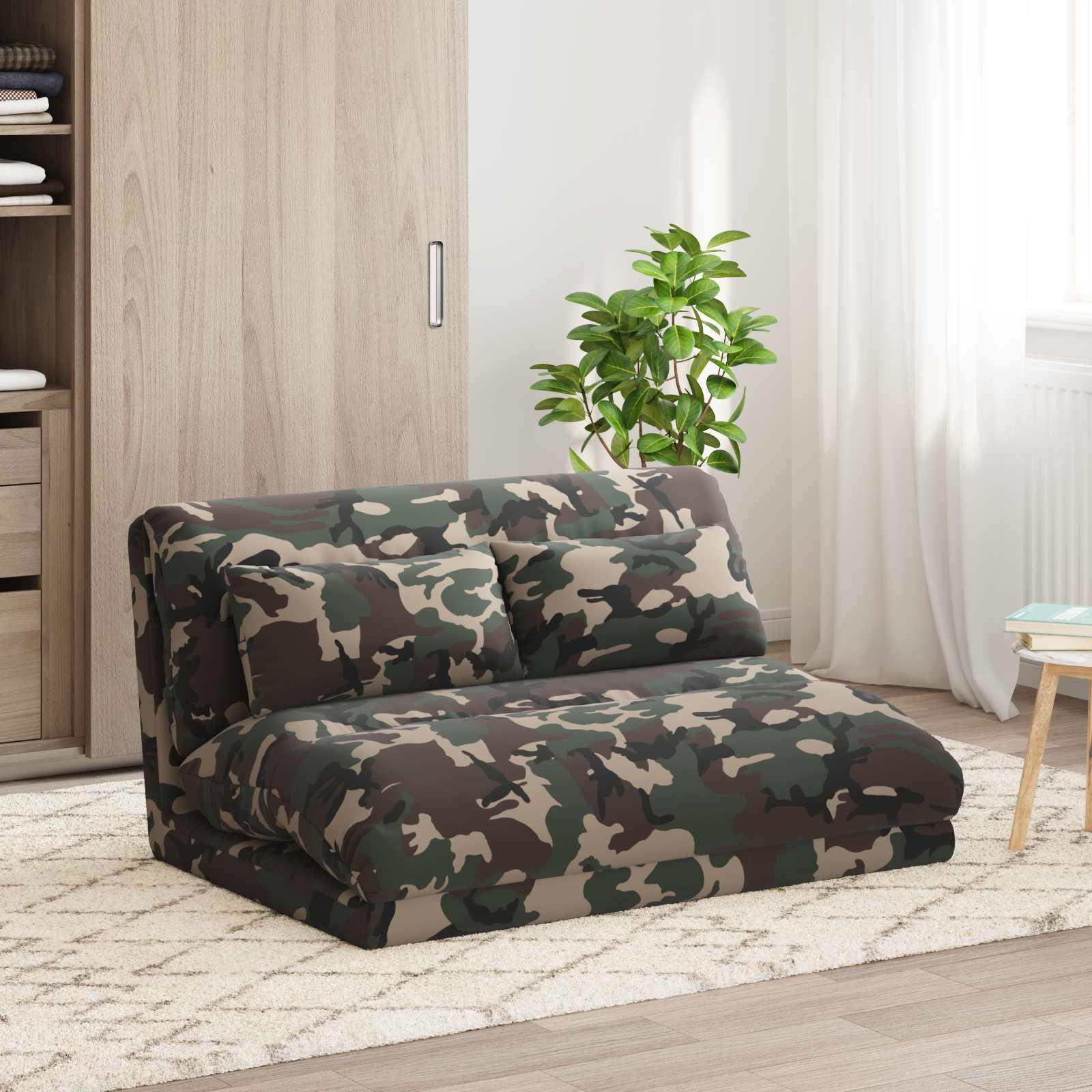 Gulvstol Army Grøn 110 x 82 x 55 cm Stof billede