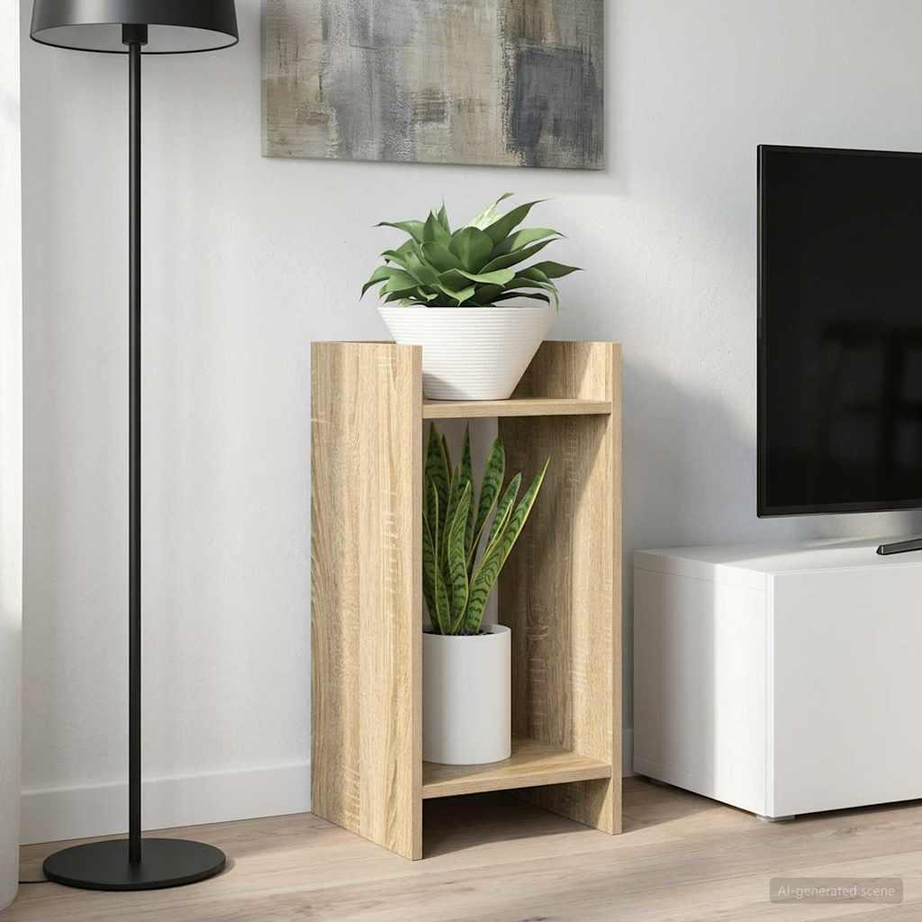 Planteholder i sonoma eg 30 × 30 × 60 cm - konstrueret træ, åben ramme