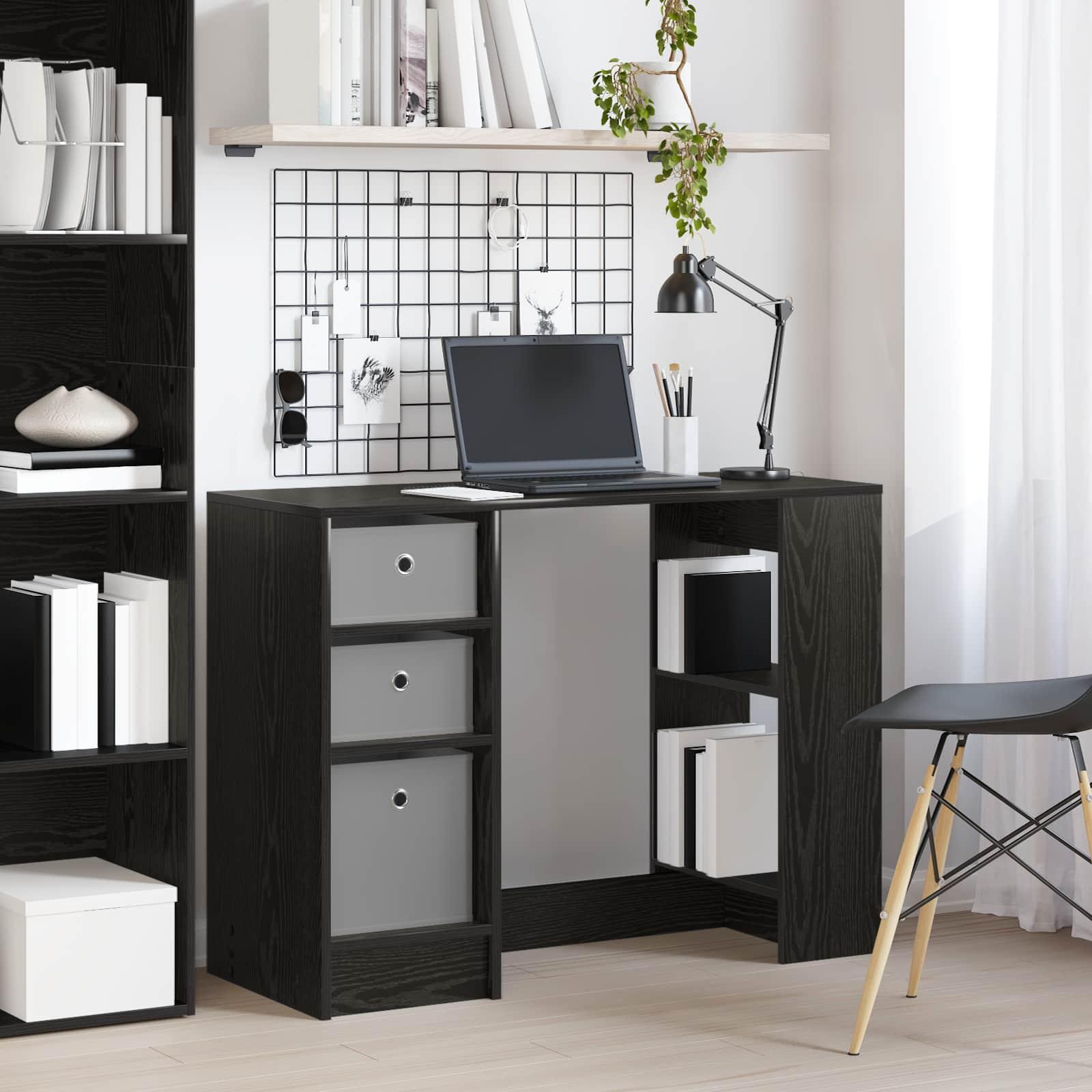 Bord med skuffe Sort eg 100 x 40 x 75 cm Konstrueret træ billede