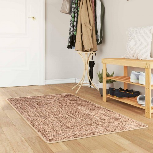 Løber-tæppe MARSA - gul 80 × 150 cm, polyester med skridsikker PVC-bagside