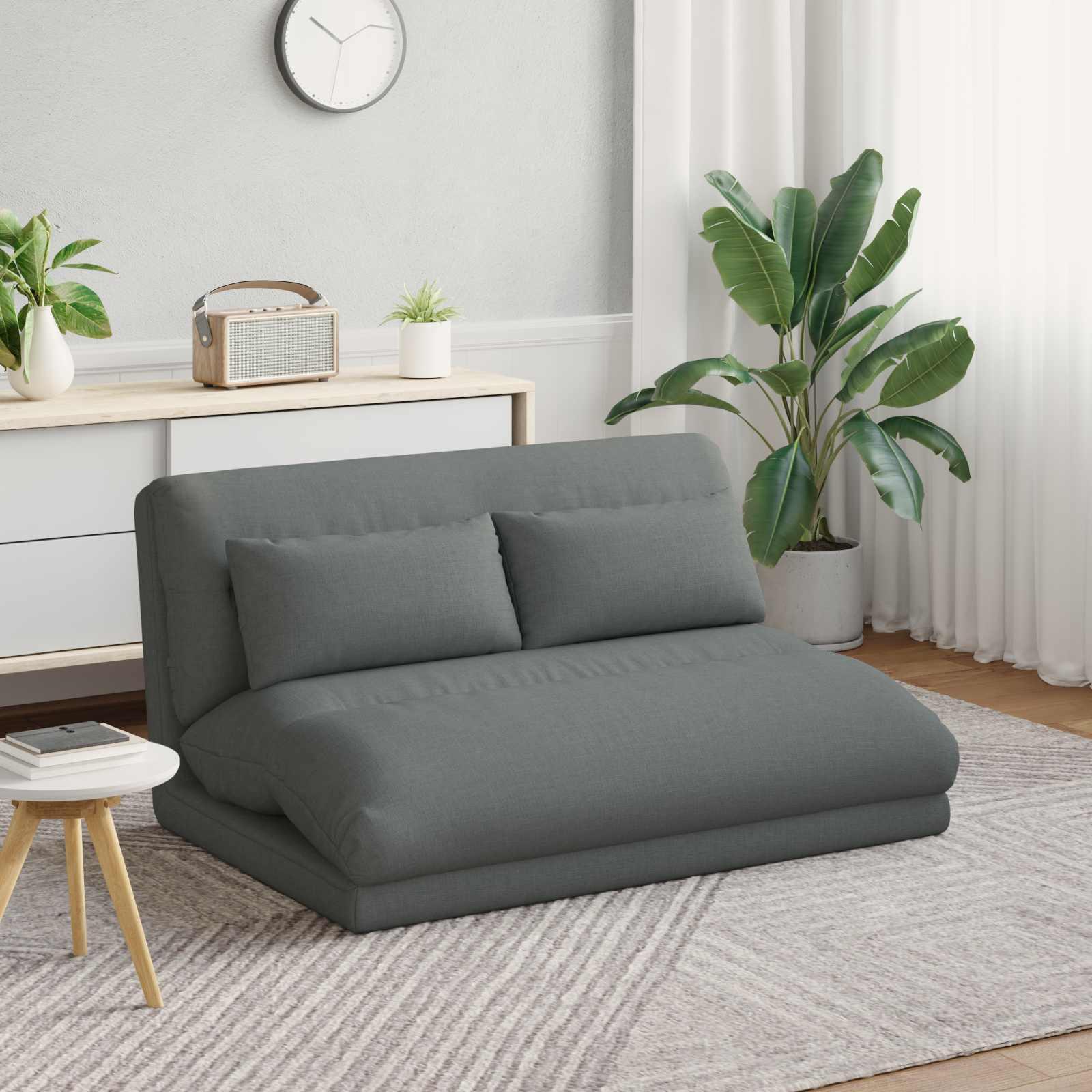 Gulvstol Mørkegrå 110 x 82 x 55 cm Stof billede