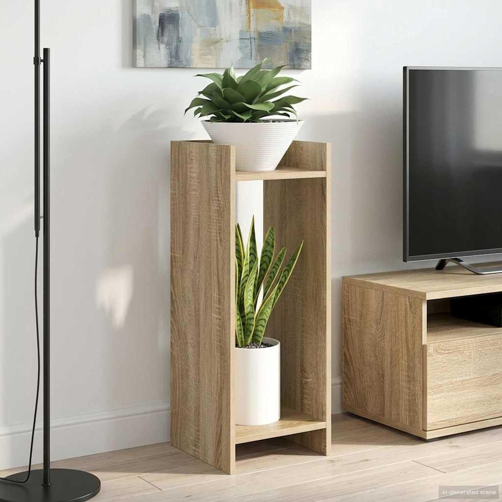 Planteholder 2 stk Sonoma eg 30 x 30 x 80 cm Konstrueret træ billede