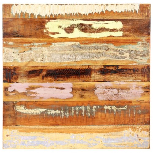 Firkantet bordplade 70x70 cm 25-27 mm massivt genbrugstræ