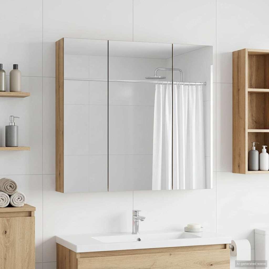 Badeværelsesspejlskab Artisan eg 70 x 14,5 x 70 cm billede