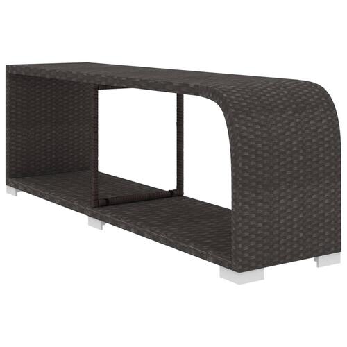 Haveloungesæt 10 dele med hynder polyrattan sort