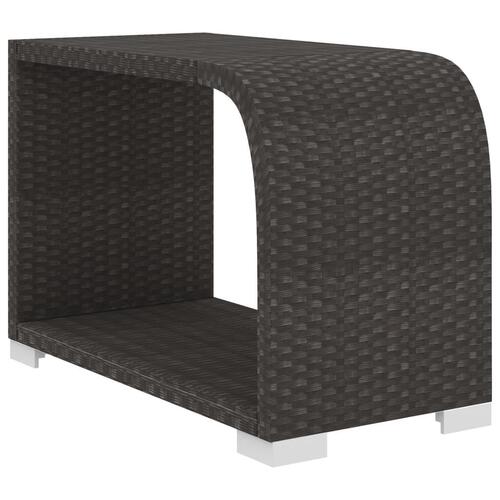 Haveloungesæt 10 dele med hynder polyrattan sort