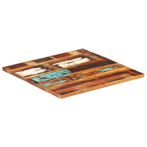 Bordplade 60x60 cm 25-27 mm firkantet massivt genbrugstræ