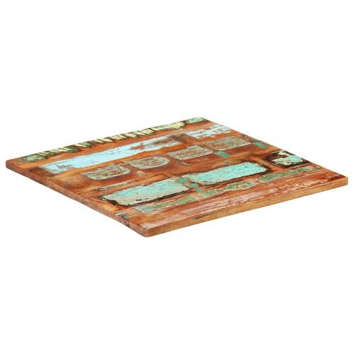 Bordplade 60x60 cm 25-27 mm firkantet massivt genbrugstræ