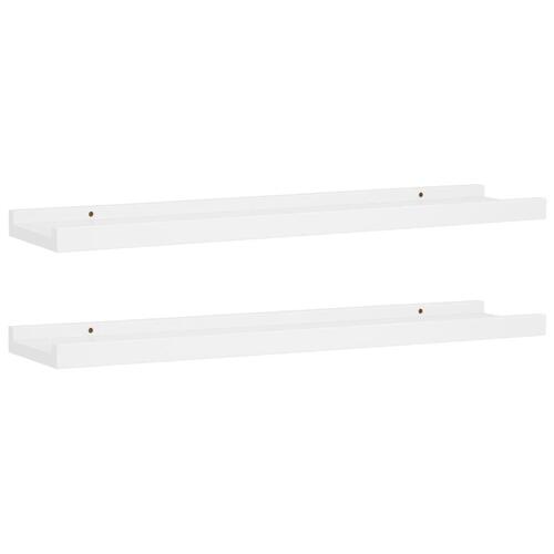 Billedhylder 2 stk. 60x9x3 cm MDF hvid