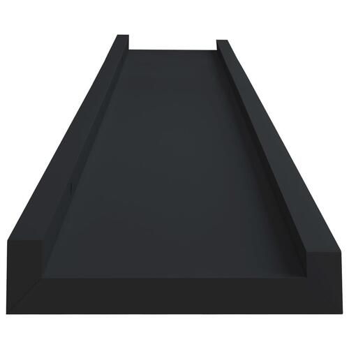 Gallerihylder 2 stk. 80x9x3 cm MDF sort