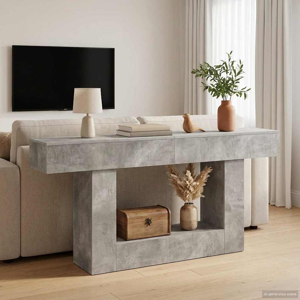 BetonGrå 160 x 30 x 74 cm billede