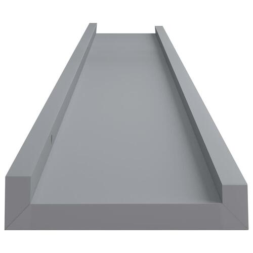 Gallerihylder 2 stk. 80x9x3 cm MDF grå