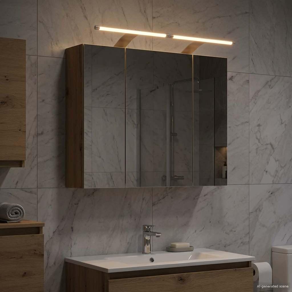 Badeværelsesspejlskab Artisan eg 60 x 14,5 x 50 cm billede