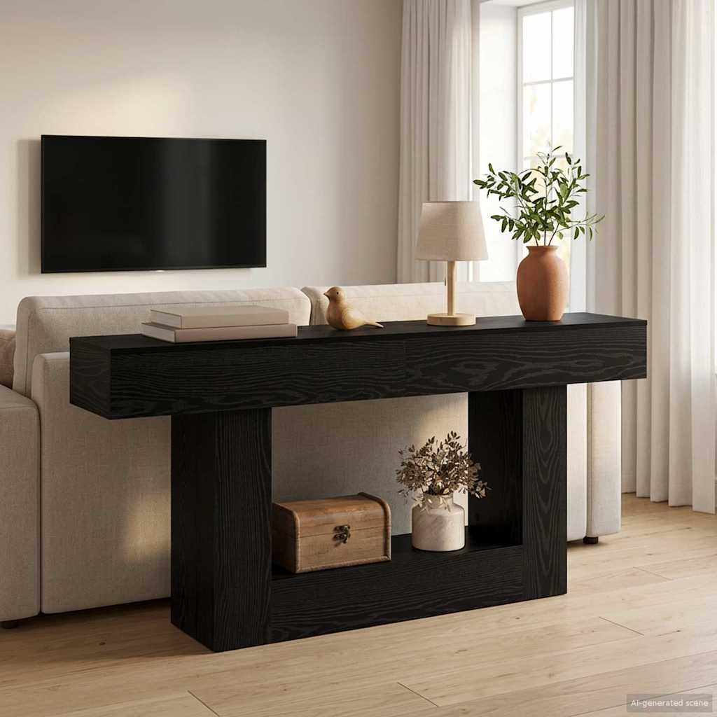 Sort Eg 160 x 30 x 74 cm billede