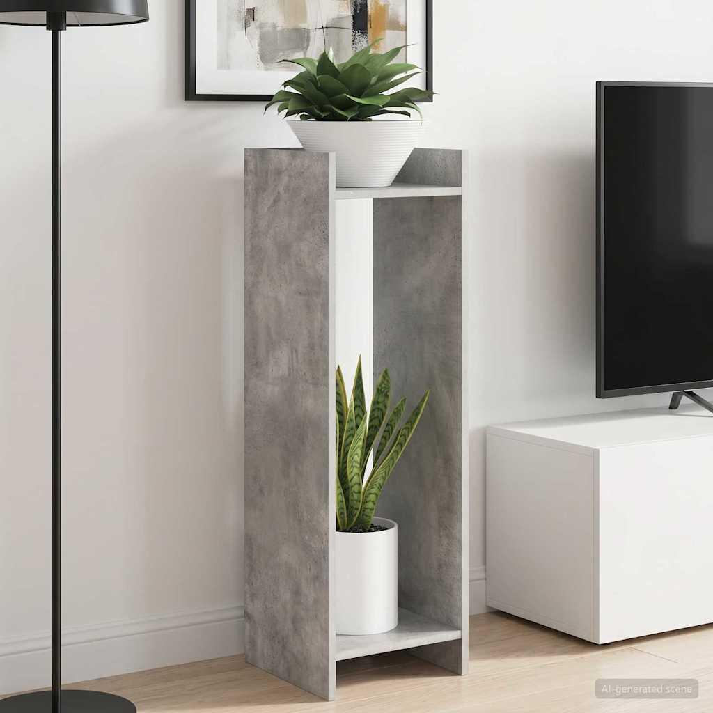 Planteholder i betongrå - konstrueret træ 30 × 30 × 100 cm