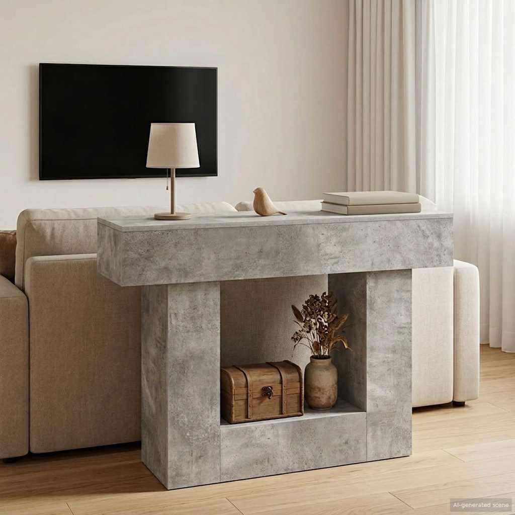 BetonGrå 101 x 30 x 74 cm billede
